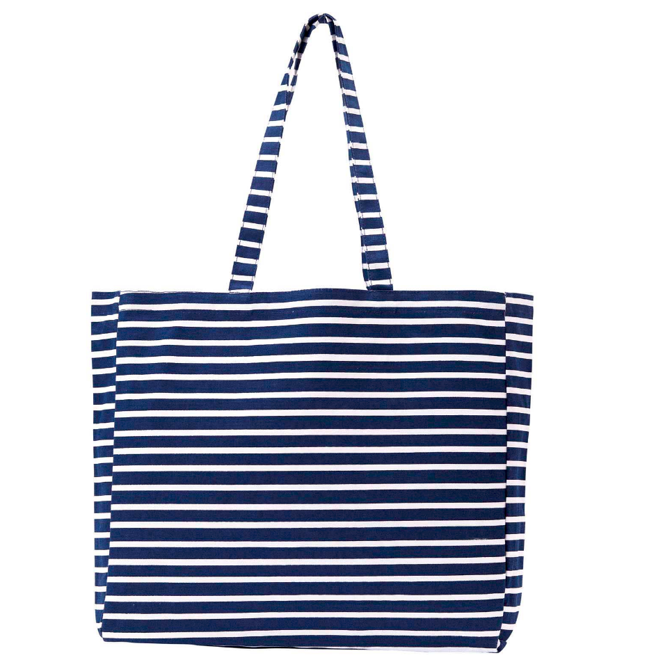 Breton Blue & White Stripe Little Shopper Tote Bag