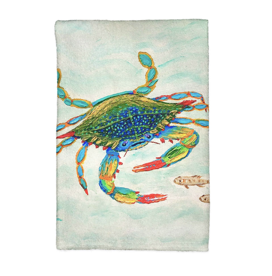 Colorful Crab & Fish Microfiber Kitchen Towel