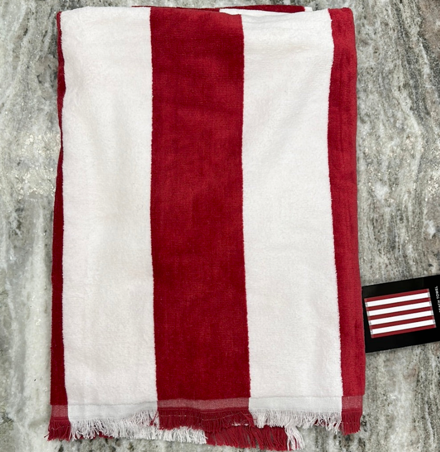Red & White Beach Towel