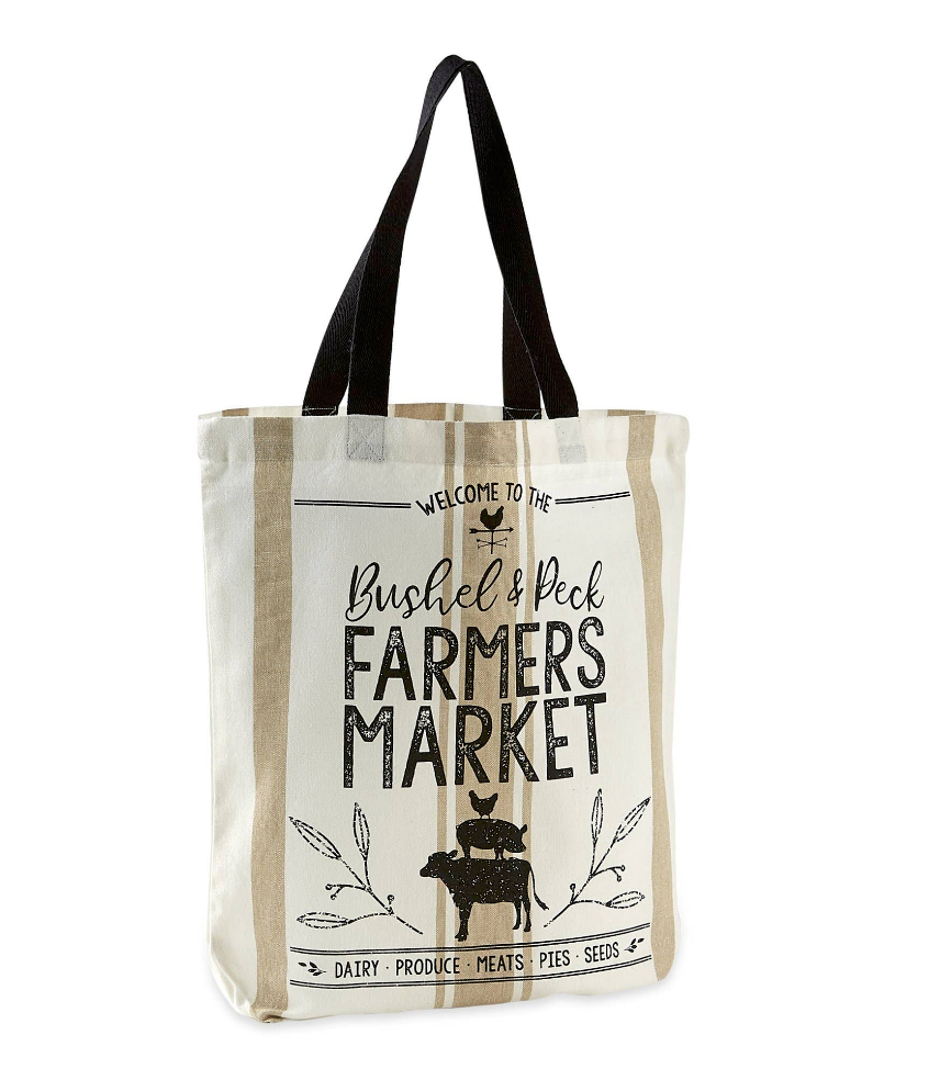 Farmers Market Printed Tote Bag