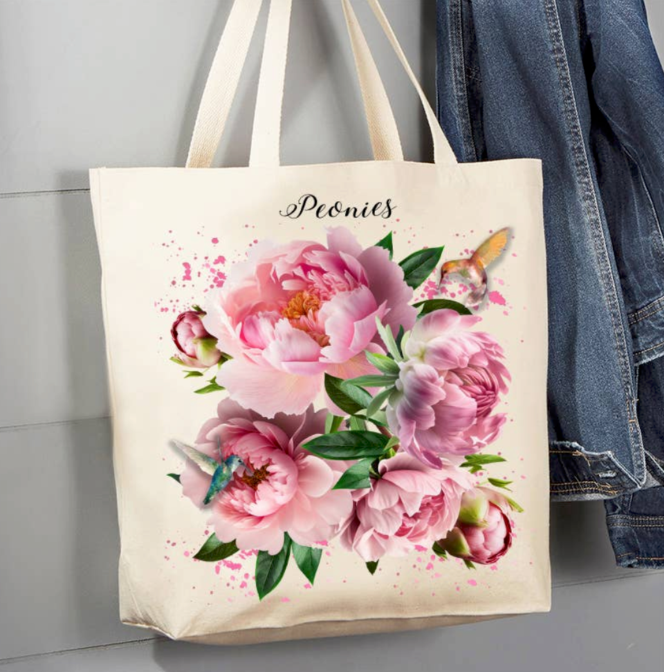 Spring Garden Canvas Tote Bag