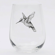 Load image into Gallery viewer, Hummingbird Stemless Wine Glass
