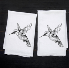 Load image into Gallery viewer, Hummingbird Flour Sack Kitchen Towel
