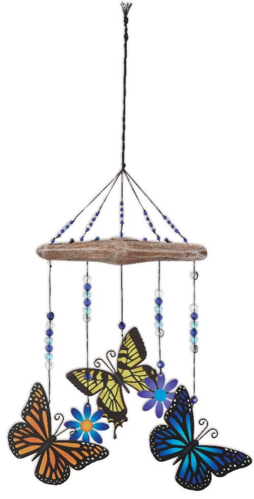 Metal Painted Butterfly Wind Chime