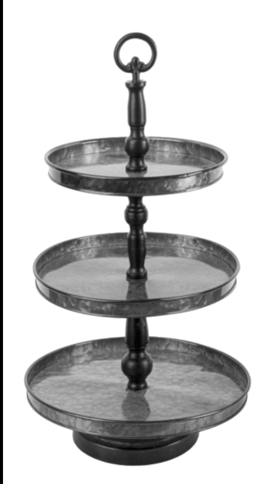 Gunmetal Three Tier Display Stand
