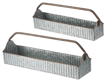 Load image into Gallery viewer, Galvanized Trough Planter
