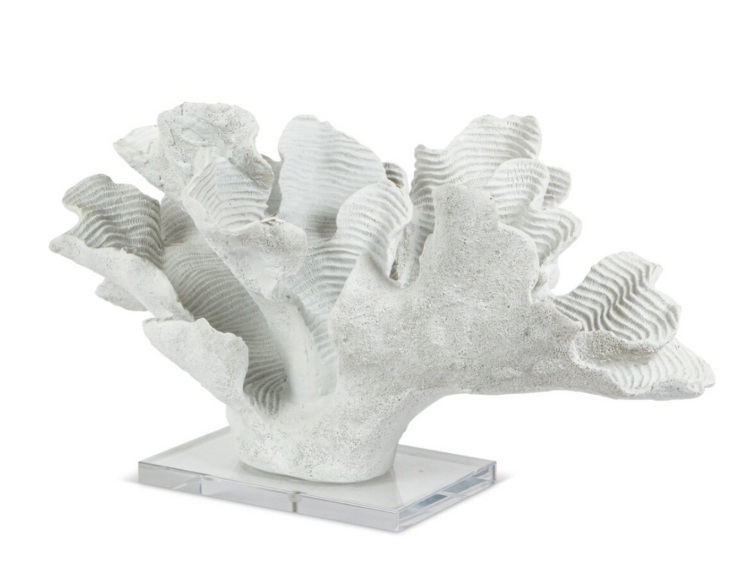 White Resin Coral Decor