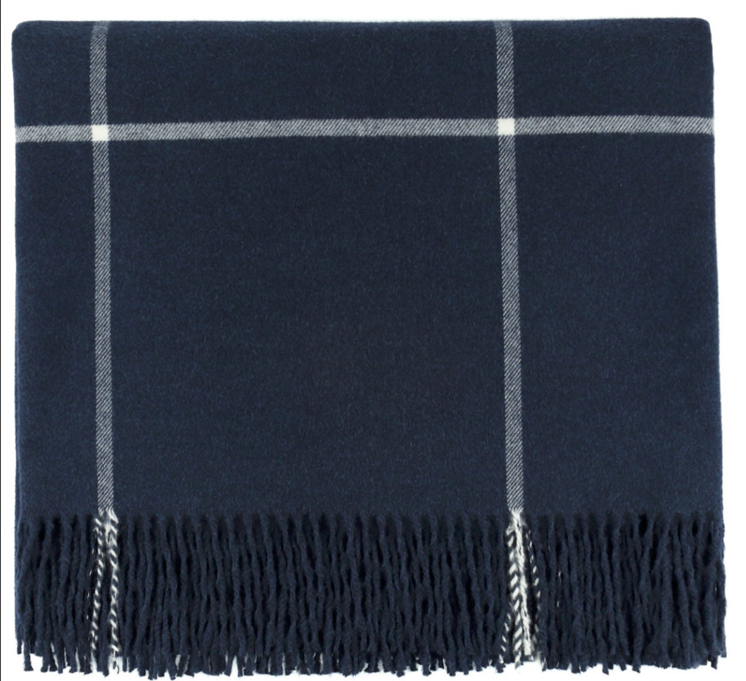 Glasgow Windowpane Plaid Throw Blanket