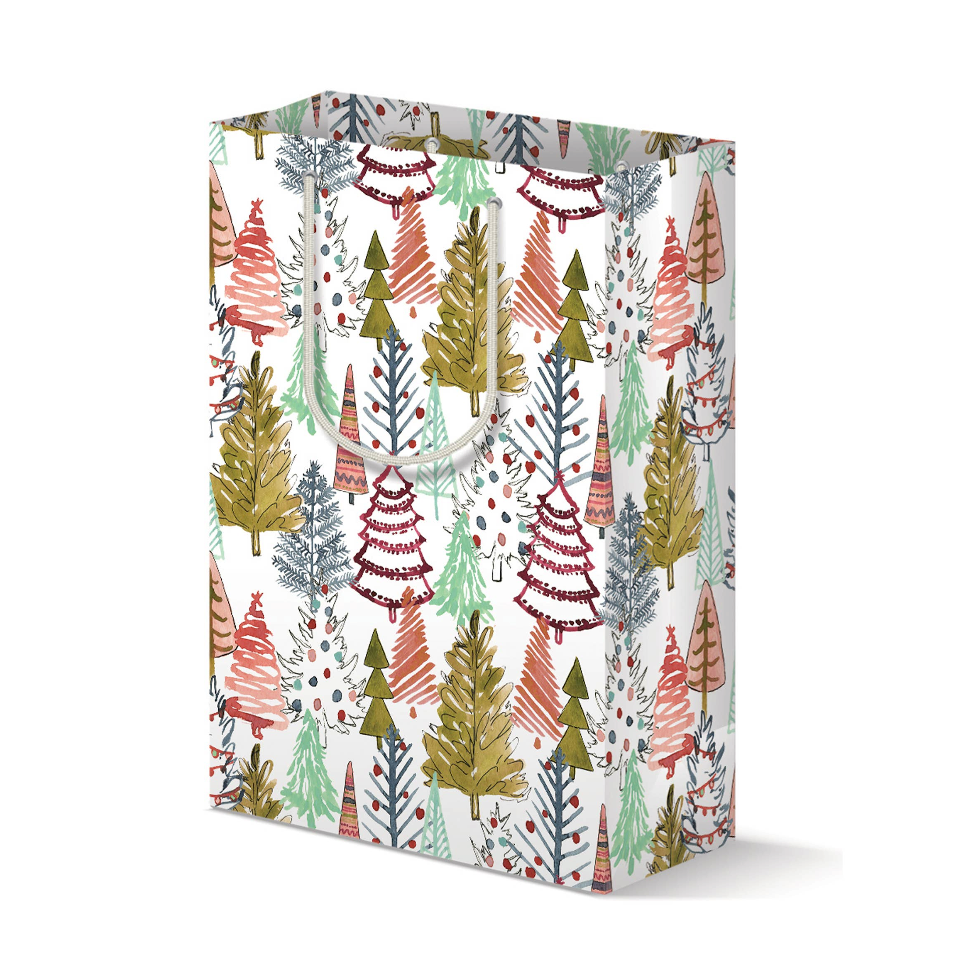 Cheerful Christmas Trees Gift Bag