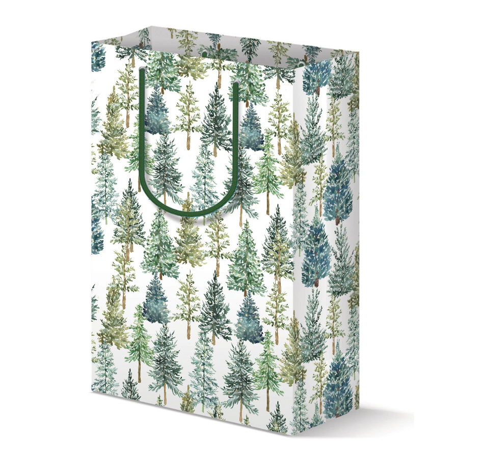 Evergreen Christmas Trees Gift Bag