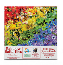 Load image into Gallery viewer, Rainbow Butterflies 1000 pc Puzzle
