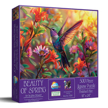 Load image into Gallery viewer, Beauty of Spring Hummingbird Puzzle 500 pc
