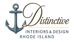 Logo of Distinctive Interiors & Design Rhode Island featuring an anchor on a white background.